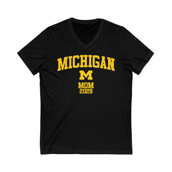 Michigan Class of 2028 MOM V-Neck Tee
