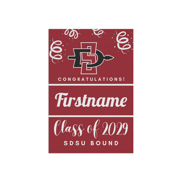 Personalized SDSU 2029 Yard Flag