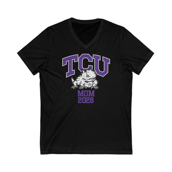 TCU Class of 2028 MOM V-Neck Tee