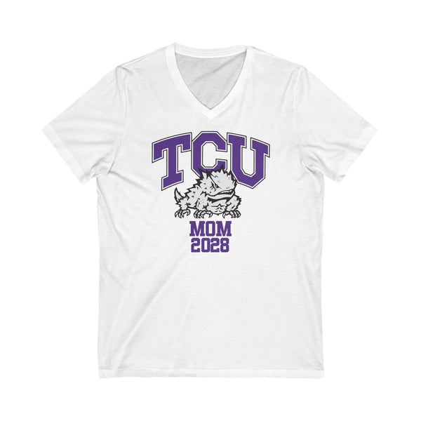TCU Class of 2028 MOM V-Neck Tee