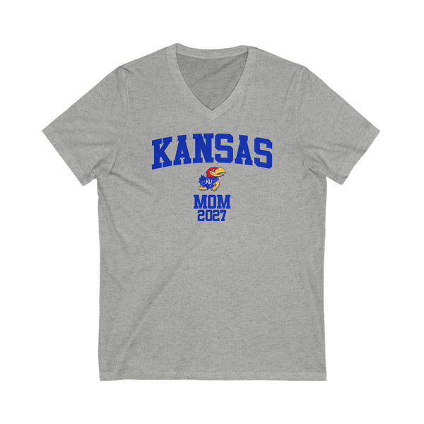 Kansas Class of 2027 MOM V-Neck Tee
