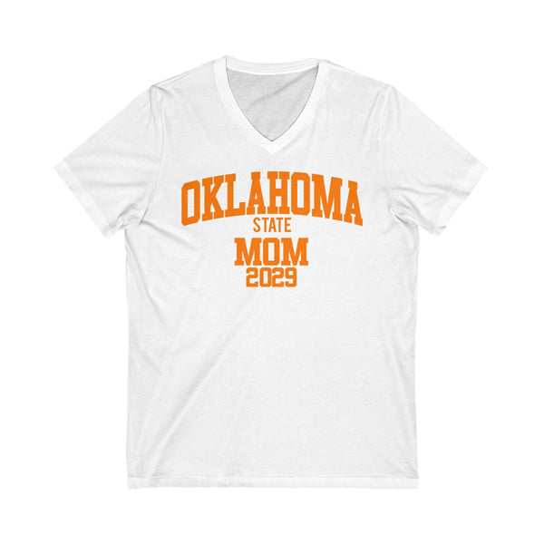 OK State 2029 MOM V-Neck Tee