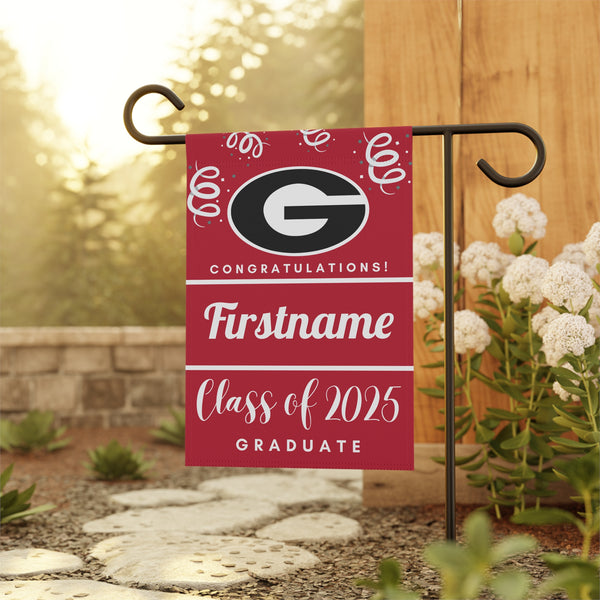 Personalized UGA 2025 Graduate Yard Flag