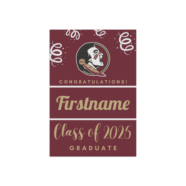Personalized FSU 2025 Graduate Yard Flag