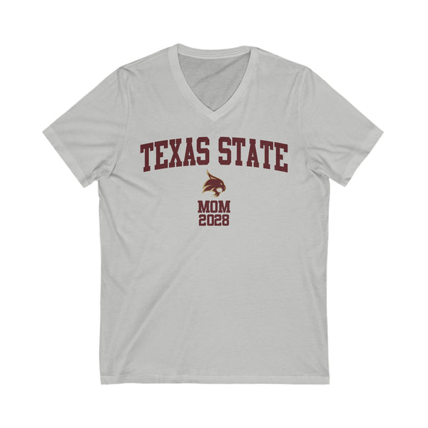 Texas State Class of 2028 MOM V-Neck Tee