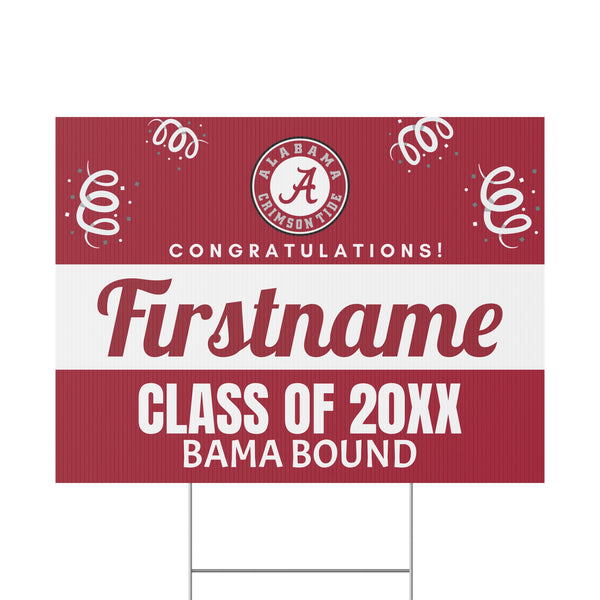 Personalized Alabama Bound Yard Sign