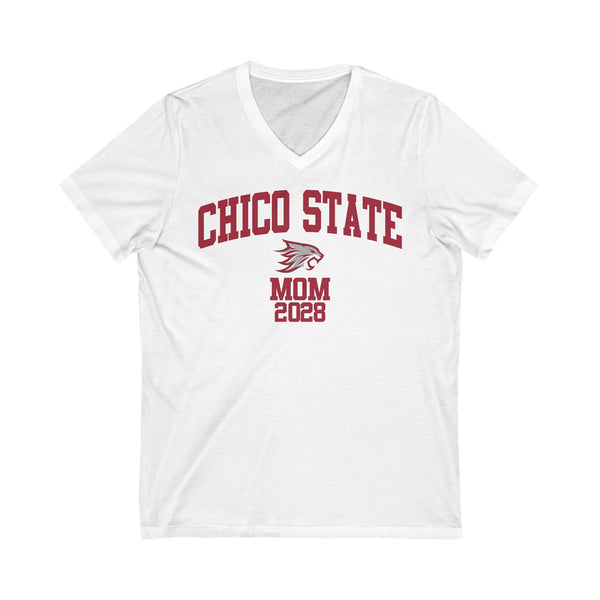 Chico State Class of 2028 MOM V-Neck Tee