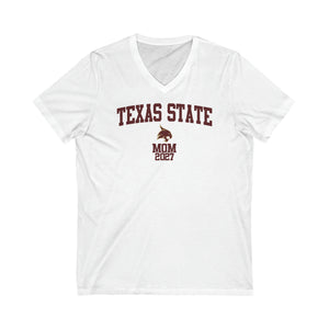 Texas State Class of 2027 MOM V-Neck Tee