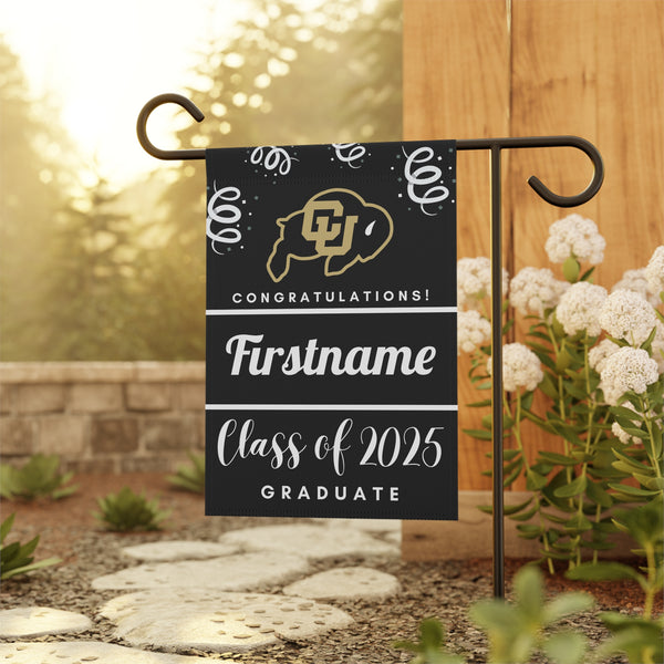 Personalized CU Boulder 2025 Graduate Yard Flag