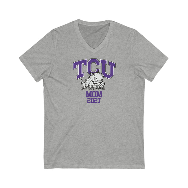 TCU Class of 2027 MOM V-Neck Tee