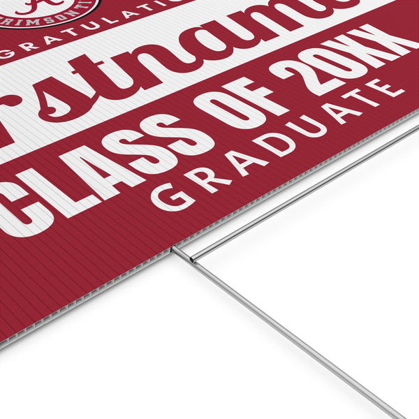 Personalized Alabama Graduation Yard Sign
