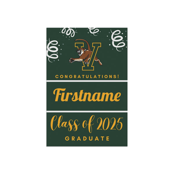 Personalized Vermont 2025 Graduate Yard Flag
