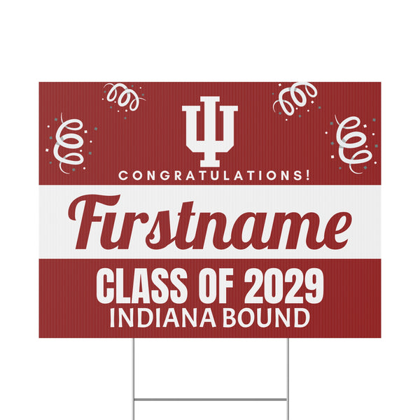 Personalized Indiana 2029 Bound Yard Sign
