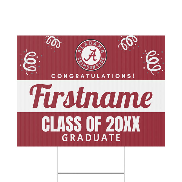 Personalized Alabama Graduation Yard Sign