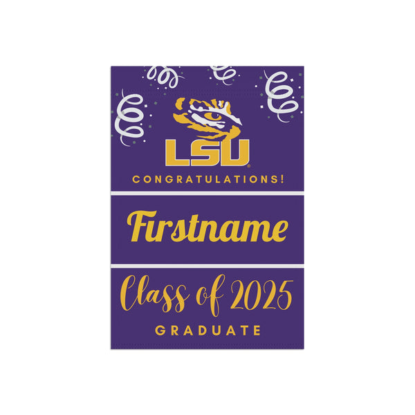 Personalized LSU 2025 Graduate Yard Flag