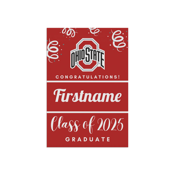Personalized OSU 2025 Graduate Yard Flag