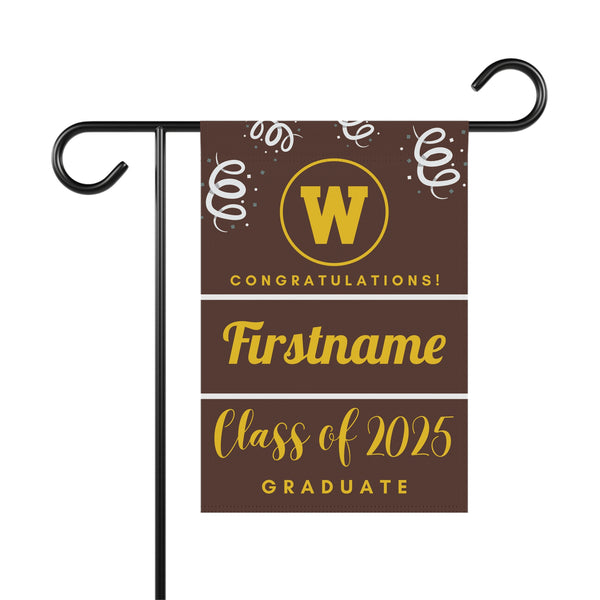 Personalized WMU 2025 Graduate Yard Flag