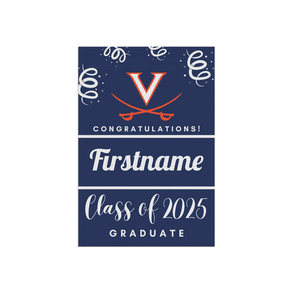 Personalized UVA 2025 Graduate Yard Flag