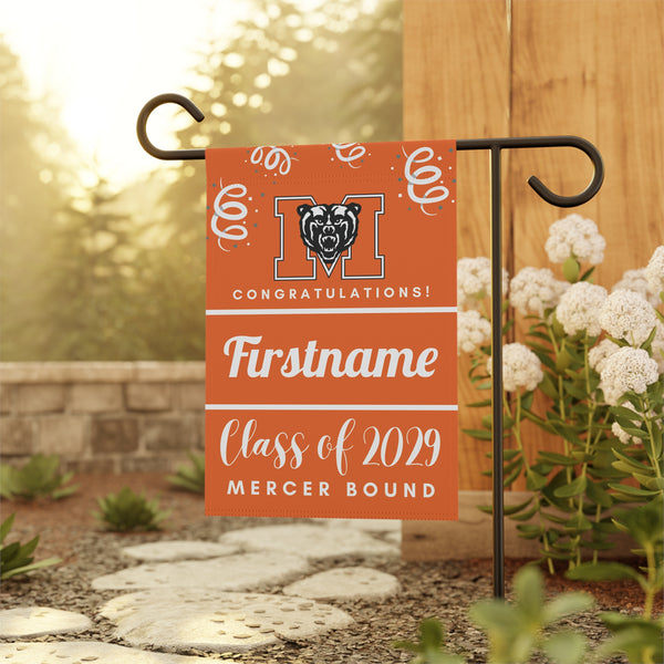 Personalized Mercer 2029 Yard Flag