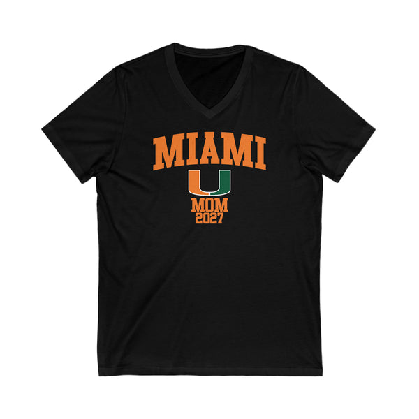 Miami Class of 2027 MOM V-Neck Tee
