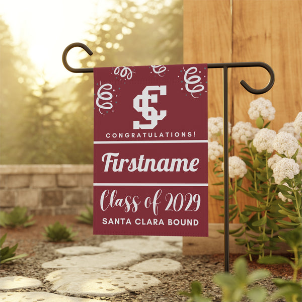 Personalized Santa Clara 2029 Yard Flag