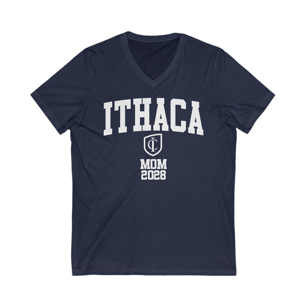 Ithaca College Class of 2028 MOM V-Neck Tee