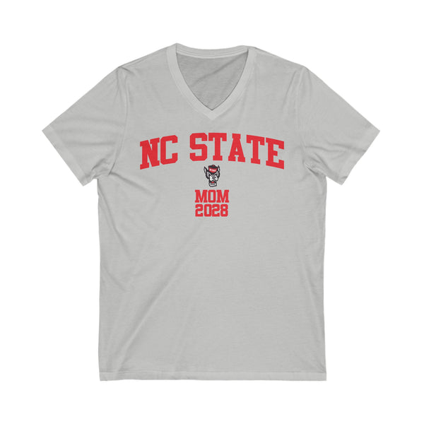 NC State Class of 2028 MOM V-Neck Tee