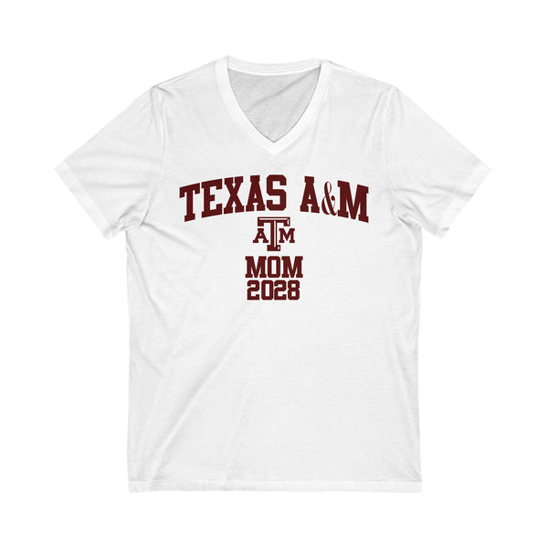 TAMU Class of 2028 MOM V-Neck Tee