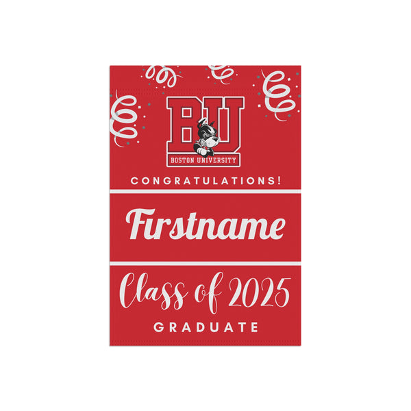 Personalized BU 2025 Graduate Yard Flag