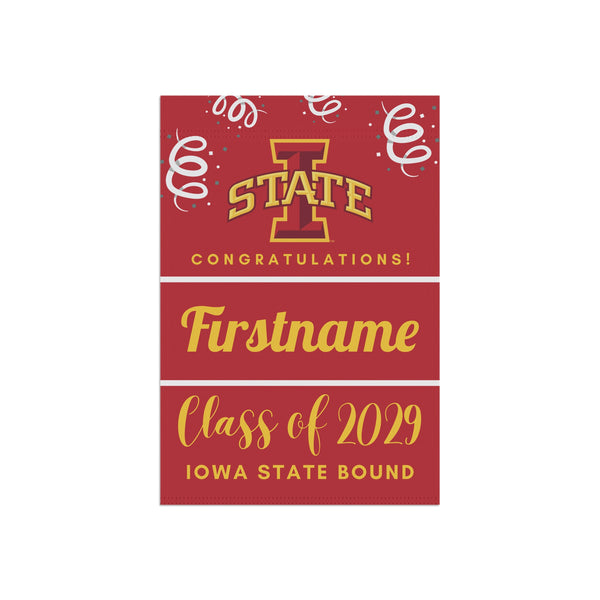 Personalized Iowa State 2029 Yard Flag