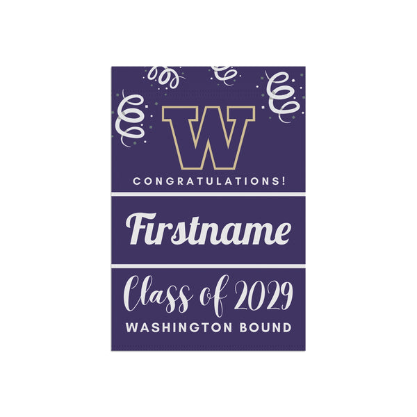 Personalized Washington 2029 Yard Flag