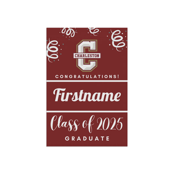 Personalized Charleston 2025 Graduate Yard Flag