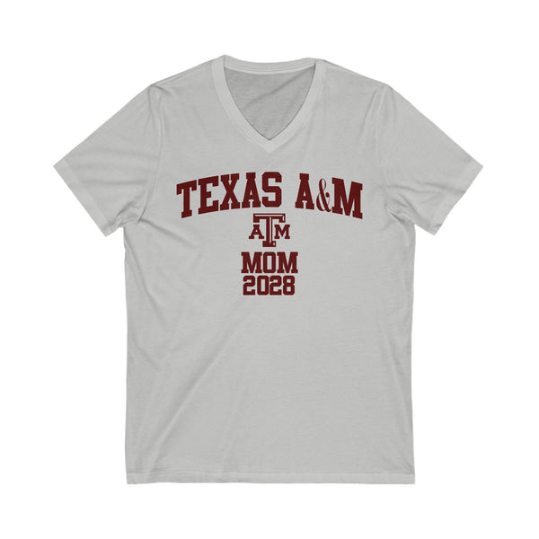 TAMU Class of 2028 MOM V-Neck Tee
