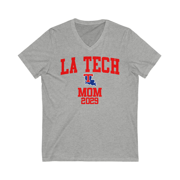 LA Tech 2029 MOM V-Neck Tee