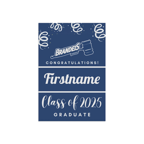 Personalized Brandeis 2025 Graduate Yard Flag