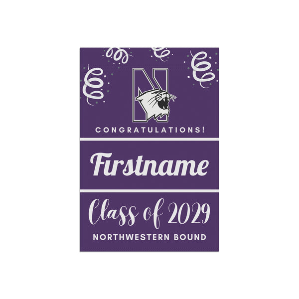 Personalized Northwestern 2029 Yard Flag