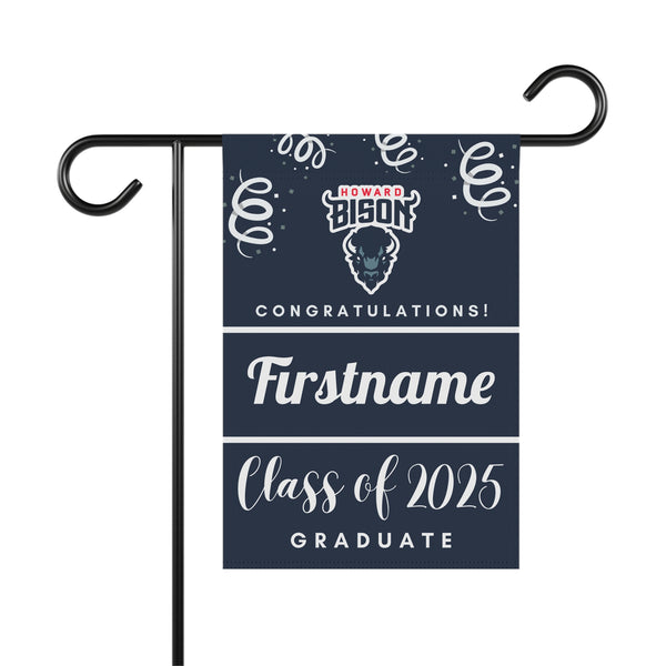 Personalized Howard 2025 Graduate Yard Flag
