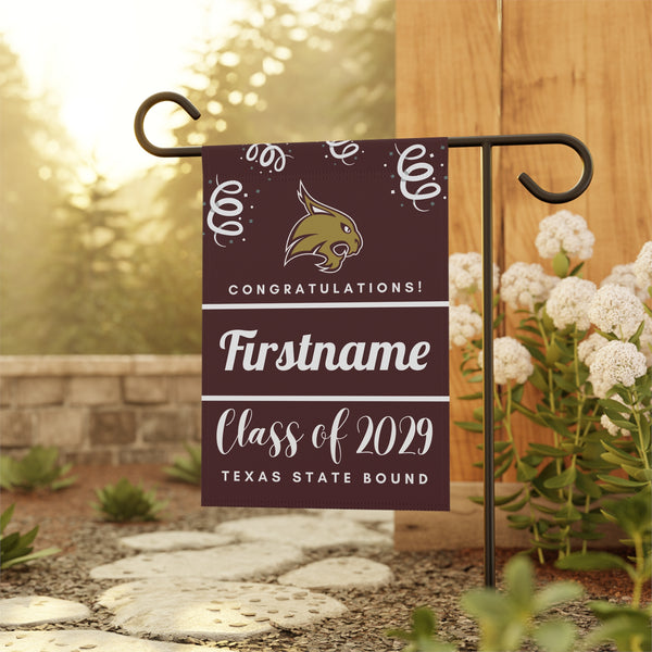 Personalized TXST 2029 Yard Flag