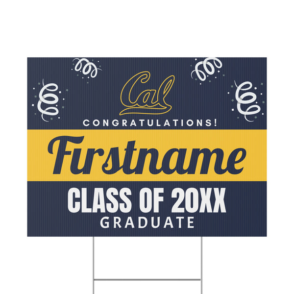 Personalized UC Berkeley Graduation Yard Sign