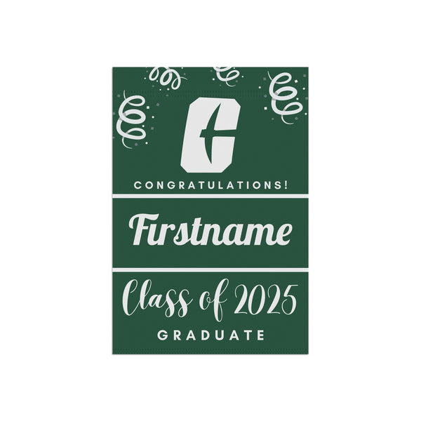 Personalized UNCC 2025 Graduate Yard Flag