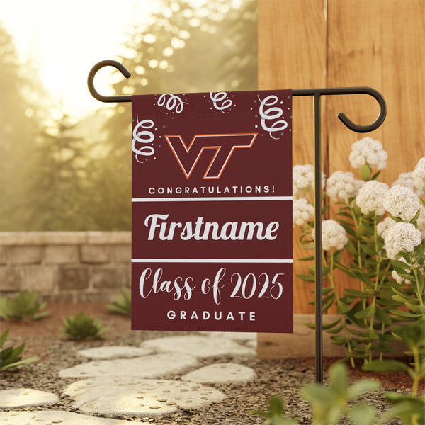 Personalized VT 2025 Graduate Yard Flag