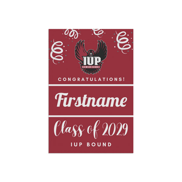 Personalized IUP 2029 Yard Flag