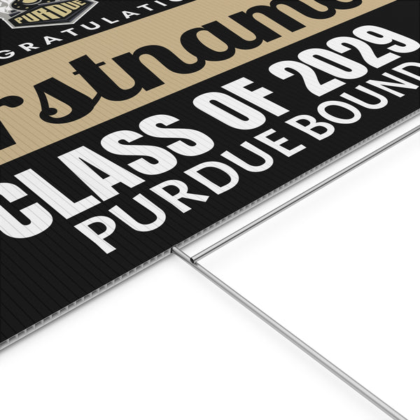 Personalized Purdue 2029 Bound Yard Sign