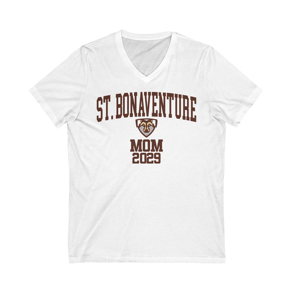 St Bonaventure 2029 MOM V-Neck Tee