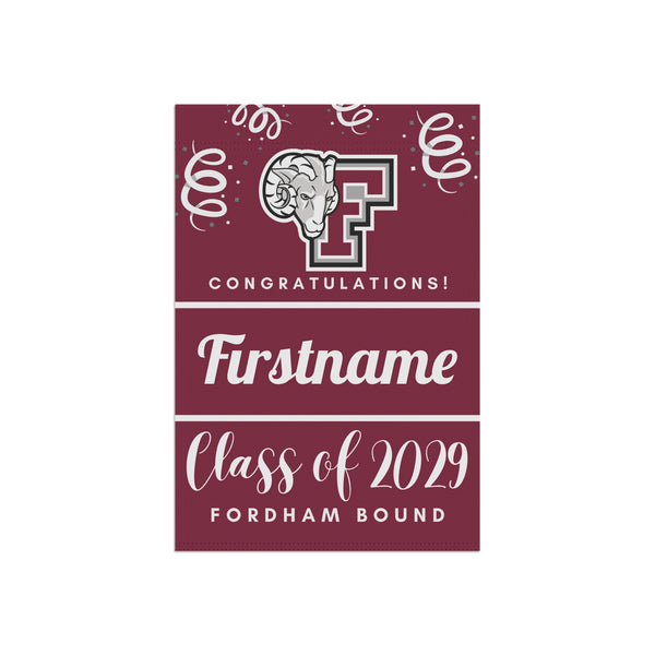 Personalized Fordham 2029 Yard Flag