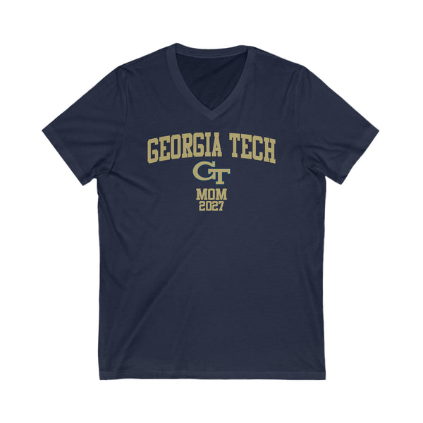 Georgia Tech Class of 2027 MOM V-Neck Tee