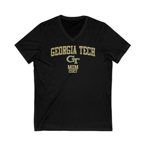Georgia Tech Class of 2027 MOM V-Neck Tee