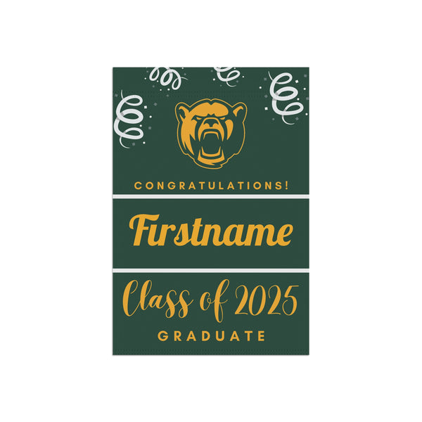 Personalized Baylor 2025 Graduate Yard Flag
