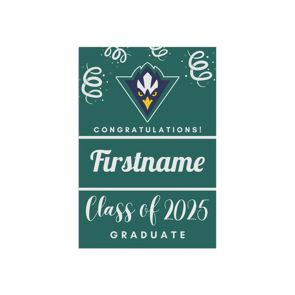 Personalized UNCW 2025 Graduate Yard Flag