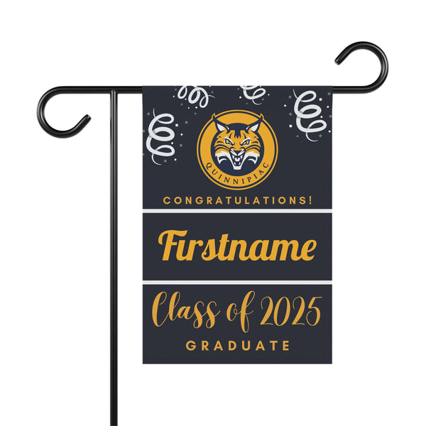 Personalized Quinnipiac 2025 Graduate Yard Flag
